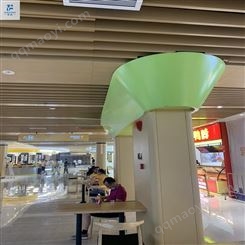 服务站铝方通吊顶 凹槽铝型材 木纹热转印工艺