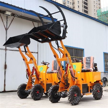 SJ-電動鏟車電動裝載機 養殖場鏟糞四驅小鏟車 小型抓草機 松嘉