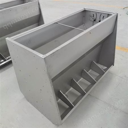加厚不锈钢单双面料槽猪用育肥猪保育料槽大肥猪用自动下料采食槽