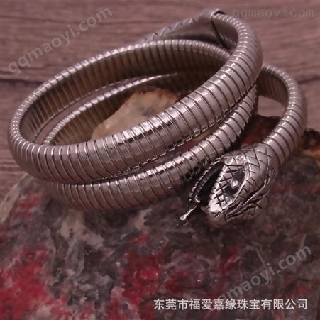 搭配手飾鈦鋼蛇彈簧手鐲 裝飾品公司訂單定做 不銹鋼來版加工